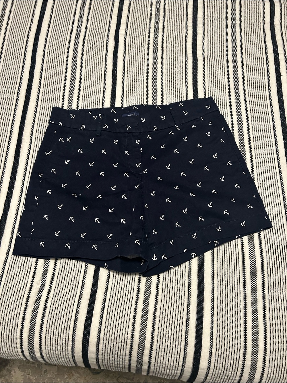 Nautica Navy Shorts with White Anchor Print